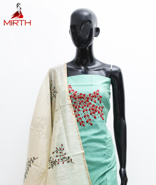 cotton silk churidar,self design