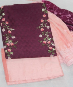 cotton silk  churidar&shifon dhupatta